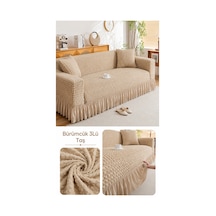 Bürümcük 3 Kişilik Koltuk Örtüsü. Etekli Koltuk Kılıfı. Çekyat Kanepe Örtüsü. 1 Adet Taş - 876024568 Taş