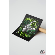 One Piece Zoro Anime Poster, Çerçevesiz Yüksek Kalite Duvar Afişi - Anime Severlere Özel Hediye