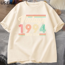 Flood Of Style 30 Yaşındaki Hediyeler T-shirt Erkekler Pamuk Kısa Kollu Tshirt Doğan 1994 Vintage 30th Doğum Haki