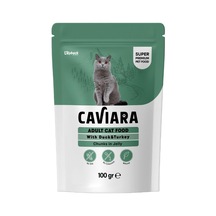Caviara Pouch Jöle İçinde Et Parçacıklı Ördek Ve Hindi Etli Yetişkin Kedi Konservesi 100 Gr