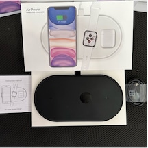 Wearfitpro İphone Modelleriyle Uyumlu Kablosuz Şarj Standı 3in1 Telefon Akıllı Saat Şarj Standı