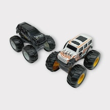 Mini Off-road Araçlar 2'li - Siyah Beyaz Lisinya