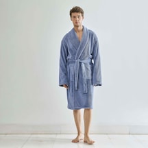 Linens Soft Pamuk Bornoz Mavi L Koyu Mavi