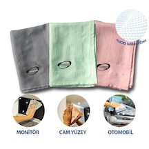 İz Bırakmayan Mikrofiber Temizlik Bezi 3&apos Lü Set Cam Ve Ayna Silme Toz Alma Temizlik Bezi Belirtilmemis