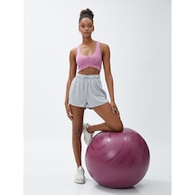 Koton Mini Spor Şort Beli Bağlamalı Gri 3sak40068nk Gri