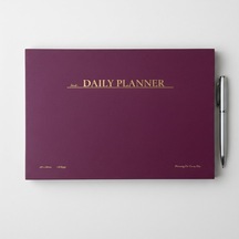 Paperto. Tarihsiz Günlük Planlayıcı, 29,7 21 Cm, 60 Yaprak, 110 Gr Ivory Kağıt, Bordo Kapak, Günlük Plan Defteri İngilizce