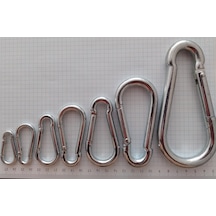 Geçmeli Yapış Kanca Karabina Yaylı 6 Mm - 6 Cm