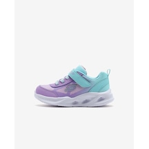 Skechers Skechers Sola Glow - Ombre Deluxe Küçük Kız Çocuk Mavi Işıklı Spor Ayakkabı 303714n Tqlv Mavi