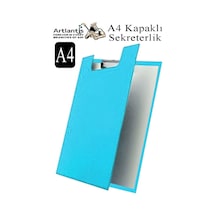 Sekreterlik Kapaklı A4 1 Adet Renkli A4 Kapaklı Sekreterlik Klipsli Metal Mekanizmalı 80 Yaprak Kapasiteli Ofis Büro