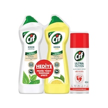 Cif Krem 750 ml Amonyak + 750 ml Limon + 400 ml Dezenfektan Sprey