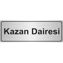 Kazan Dairesi Yönlendirme Levhası 5Cmx20Cm Gümüş Renk Metal