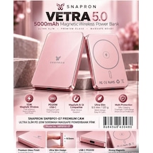 Snapron Snppb01-07 Pembe 5000 Mah Pd 20w Usb- C Magsafe Ultra Silim Magnetic Wireless Siyah
