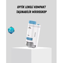 Tr Taşınabilir Mini Mikroskop Led Işıklı 80x 200x Büyütmeli Ve Konsantrasyon Ayarlı