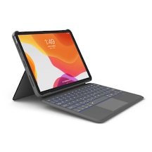 Wiwu iPad Uyumlu Pro 11 2022 M2 Wiwu Combo Led Işıklı Magnetik Standlı Klavyeli Kılıf Touchpad Özellikli ZORE-274835 Gri