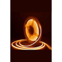 12v Cob Şerit Led 3mm 400 Ledli İnce Esnek Sarı Amber Cob Led Ip20 5 Metre