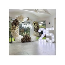 Krom Gold Kahverengi Sütlü Kahve Ve Beyaz Balon Zinciri 100 Adet Mix