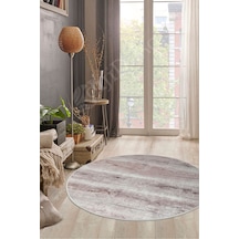 Dijidekor Halı Vizon Cool Ky7055 Yıkanabilir Yuvarlak Kesme İ... Vizon