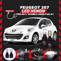 Peugeot 207 1996-2011 Uzun Far Uyumlu Şimşek Etkili Led Xenon Light Series H1