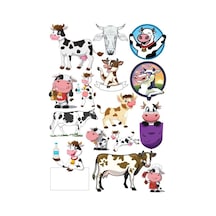 İnek Sticker Set-3 13 Parça Telefon, Tablet, Defter, Laptop Sticker