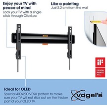 Tvm 3405sp Düz Oled Tv Duvar Askısı, 32-77 İnç Televizyonlar İçin, Maks. 50 Kg, Lg Oled B Ve C Serisi Gibi Maks. Vesa 400x200 İle Uyumlu, Duvara Olan Mesafe Sadece 2,2 Cm