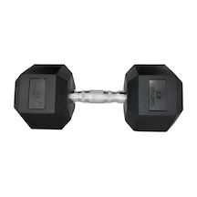 Rebuwo 17.5 KG 1 Adet Hex Dambıl Kauçuk Altıgen Dambıl Hex Dumbbell