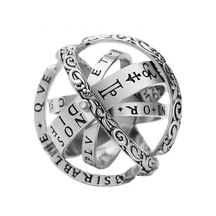 Novahub 1 Adet Moda Astronomik Küre Yüzükler Kadınlar Erkekler İçin Yaratıcı Karmaşık Dönen Kozmik Parmak Yüzüğü Takı Altın - 7 Altın