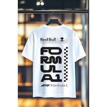 Book Orbook Redbull Formula 1 %100 Pamuk Sırt Baskılı Heavy Cotton Premıum Kalite T-shırt Y351 Beyaz