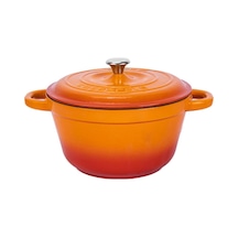 Lava Döküm Yuvarlak Tencere Döküm Demir Kapak New Heritage Serisi Çap(Ø)26cm.