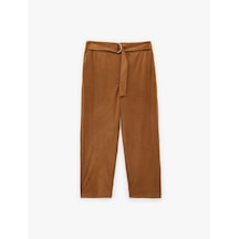 Koton Slim Fit Süet Görünümlü Kemer Detaylı Pantolon Deve Tüyü 6wak40157ek Taba