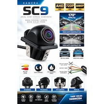 Siegen Sc9 170 Geniş Açı Araç Ön/arka Görüş Kamerası Ahd 720p / 1080p, Gece Görüşlü