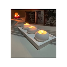 Ev Dekorasyon 3'lü Mumluk Set,dekoratif Mumluk,hediyelik Eşya,tealight Mumluk Mumlar Dahildir Diğer