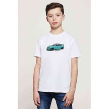 Subaru Baskılı Unisex Çocuk Beyaz T-Shirt (534781016)