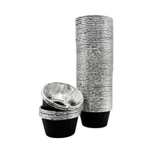 Silver Siyah Muffin Kek Kapsülü 50li Airfryer Uyumlu - V Kağıt Siyah Diğer