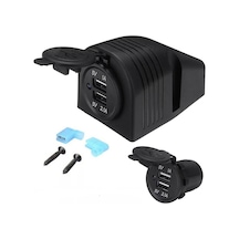 Araç Usb Şarj Cihazı 1a 2.1a Çift Girişli Şarj Söketi 12v 24v