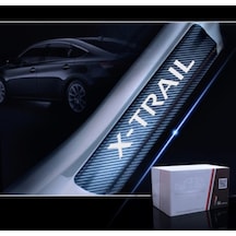 Nissan X- Trail Carbon Fiber Kapı Eşiği Yazısı Sticker 4Adet