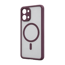 Xiaomi Poco X8 Pro Max Loji Magsafe Kapak - Bordo Evimdeyokyok