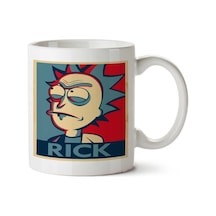 R And M Rick İki Tarafı Baskılı Kupa Bardak Çok Renkli