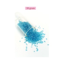 Kesme Cam Boncuk 2mm - 20 Gram - Şeffaf Turguaz -bnc349