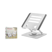 Büro Ev Ofis Bilgisayarı İçin Silver Alümin Alaşim 360 Dönen Prestij Notebook Standı