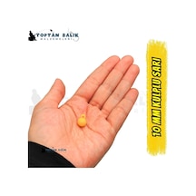 Kulplu Sarı Sazan Balık Boncuğu 10 Mm Kulp / İç Çap: 2 Mm - 50