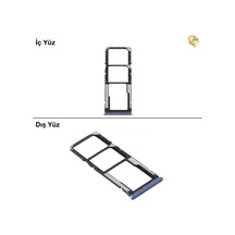 Note 9 Sim Tepsisi Çiftli Mavi Çift Hatlı Dual Sim Sim Yeri Sim Kızağı Sim Kart Yuvası