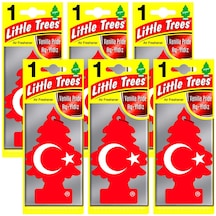 Little Trees Türk Bayrağı Ay Yıldız Vanilya Oto Kokusu 6 Adet