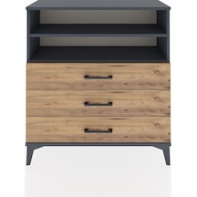 Arges Şifonyer 2 Raflı 3 Çekmeceli 88x30x96 Antrasit-çam Antrasit