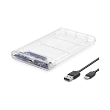 Hdd Kutu Type-c3.1 + Usb3.0 2.5" Transparent Hdx1766