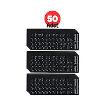 MN6 MR01 Rusça İngilizce Klavye Sticker 50 Adet Laptop PC Uyumlu Silinmez Yapışkanlı Harf Çıkartması
