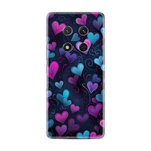 Honor Magic 7 Lite Kılıf Boutique Baskılı Resimli Mavi Kalp Pcode -082