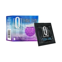 Q Thınk Thın Extra İnce 0.045 Mm Prezervatif 3'lü Paket - Lq1506