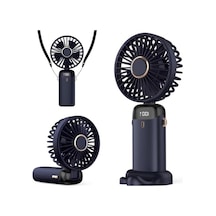 5 Kademe Hız Ayarlı Taşınabilir Şarjlı Mini Masaüstü Fan, Usb Ve Telefon Standlı