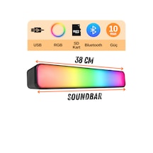 Mikado MD-SBT25 RGB Taşınabilir Soundbar Siyah Mikado MD-SBT25 RGB Taşınabilir Soundbar Siyah