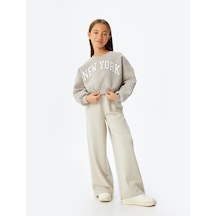 Koton Crop Sweatshirt Oversize Slogan Baskılı Bisiklet Yaka Şardonlu Pamuk Karışımlı Gri 5wkg10090ak Gri Koton Crop Sweatshirt Oversize Slogan Baskılı Bisiklet Yaka Şardonlu Pamuk Karışımlı Gri 5wkg10090ak Gri